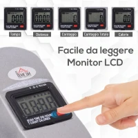 HOMCOM Mini Cyclette Portatile per Gambe e Braccia, Pedaliera per Riabilitazione con Display LCD, Argento(m-15)