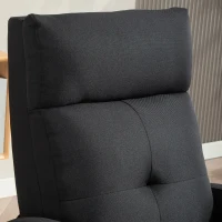 HOMCOM Relaxsessel mit Liegefunktion, ausfahrbares Fußteil, Taschenfederkern, bis 150 kg, Schwarz(m-9)