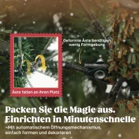 HOMCOM Künstlicher Weihnachtsbaum mit realistischen Zweigen, Kunst-Tannenbaum, Metallständer, leichte Montage, Grün(m-6)