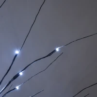 HOMCOM Árbol Luminoso LED Blanco Cálido 96 LEDs Uso Interior 150 cm Decoración de Navidad Marrón(m-8)