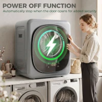 HOMCOM 4kg Vented Tumble Dryer with 5 Drying Mode, 800W Compact Freestanding Front Tumble Dryer, Silver(m-6)