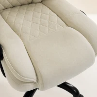 HOMCOM Office Chair, Ergonomic Desk Chair with Flip-up Armrest, Pocket Springs, Swivel Wheels, Adjustable Height, Beige(m-11)