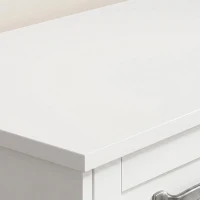HOMCOM Buffet para Cozinha com Gavetas, Portas, Prateleiras Ajustáveis, Estilo Shaker, Dispositivo Anti-Tombamento, 140x38x80cm, Branco(m-9)
