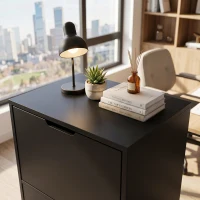 HOMCOM Mueble Archivador para Impresora con 5 Cajones y Ruedas 48x40x100 cm Negro(m-9)