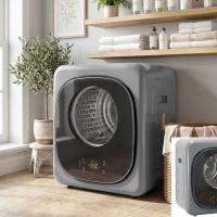 HOMCOM 4kg Vented Tumble Dryer with 5 Drying Mode, 800W Compact Freestanding Front Tumble Dryer, Silver(m-14)