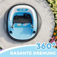 AIYAPLAY Autoscooter, 360° Rotation, 2 km/h Geschwindigkeit, Sicherheitsgurt, LED-Lichter, Musik und Hupe, Blau(m-4)