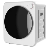 HOMCOM Mini Uscător de Rufe Portabil, Capacitate 4 kg, 5 Programe, 800/400 W, Tambur din Oțel Inoxidabil, Alb(m-12)
