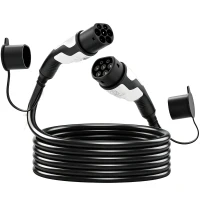 HOMCOM Typ 2 EV-laadkabel, 11 kW, 16 A, Mode 3, 3-fasen, 5 m – Verlengkabel voor elektrische auto's & plug-in hybrides(m-1)
