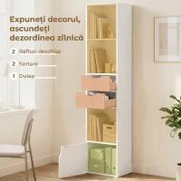 HOMCOM vitrină coloană îngustă(m-5)