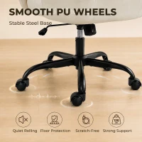 HOMCOM Office Chair, Ergonomic Desk Chair with Flip-up Armrest, Pocket Springs, Swivel Wheels, Adjustable Height, Beige(m-8)