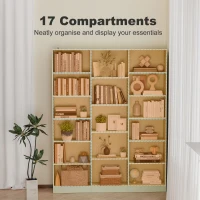 HOMCOM Bookcase with Open Storage, 6-Tier Bookshelf with Anti-Tipping Hardware, Light Green(m-4)