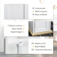 kleankin Dulap Baie Slim cu Suport Hârtie Igienică pentru Spălătorie, Modern, Rafturi Reglabile, MDF, Alb(m-6)