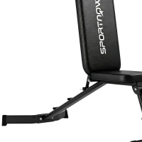 SPORTNOW Banco Ajustable con Bandas de Resistencia Plegable Inclinado/Declinado/Plano 75x45 cm Negro(m-6)