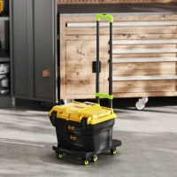 HOMCOM Sackkarre klappbar Metall Transportkarre mit Räder verstellbarem Griff 49 x 35 x 102 cm Grün(m-9)