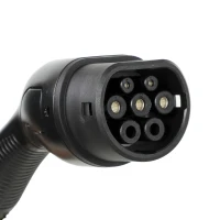 HOMCOM Cable de Carga Coche Eléctrico Tipo 2 3,7kW 5m 6-16A Temporizador 1-12h Enchufe Schuko Pantalla LCD IP65 de Pared Bolsa(m-13)
