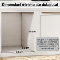 HOMCOM Cos de Gunoi Extractibil Sub Chiuveta 31L, 3 Recipiente Detasabile, 48x34,3x35,1 cm, Gri Deschis(m-6)