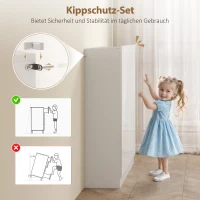 HOMCOM Schuhschrank mit 10 Regalen für 25-30 Schuh-Paare, Lüftungslöcher, Soft-Close-Türen, Holz, Weiß(m-9)