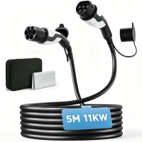 HOMCOM Typ 2 EV-laadkabel, 11 kW, 16 A, Mode 3, 3-fasen, 5 m – Verlengkabel voor elektrische auto's & plug-in hybrides(m-11)