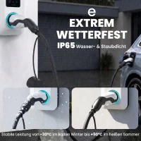 HOMCOM Typ 2 EV-laadkabel, 11 kW, 16 A, Mode 3, 3-fasen, 5 m – Verlengkabel voor elektrische auto's & plug-in hybrides(m-6)