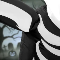 Outsunny Inflatable Ground Crawling Skeleton, Scary Halloween Decoration with Built-in LED Lights for Indoor Outdoor Decor(m-12)