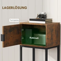 HOMCOM Konsolentisch Schmal, Schrank, Industrie-Design, Wohnzimmer Flur, 40x30x76cm, Rustikal-Braun(m-4)