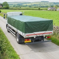 Outsunny Lona Impermeable Exterior 6x8 m Toldo PE 90 g/m² Protección UV con Ojales Reforzados para Leña Muebles de Jardín Verde(m-6)