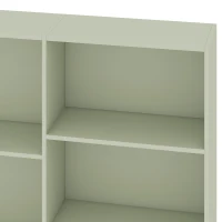 HOMCOM Libreria a 6 livelli con 17 scomparti, 149x23,6x188 cm, verde(m-8)