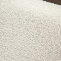 HOMCOM Scaun Balansoar cu Pernuțe pentru Scaun și Spătar, din Lemn, Pluș și Spumă, 60x76x77 cm, Crem(m-8)