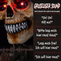 HOMCOM Animierter Sensenmann, 170 cm, lebensgroße Halloween-Animatronic mit beweglichen Händen/Kopf, leuchtenden Augen und Gruselsound(m-7)