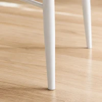 HOMCOM Conjunto Mesa de Jantar com 2 Cadeiras e Banco, Assentos Estofados, para Sala, Pequenos Espaços, Carvalho e Branco(m-9)