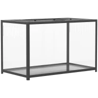 PawHut Hamster Cage, Chewproof Metal Rat Cage with Deep Base, Openable Top for Syrian Dwarf Hamster, Gerbil, 80 x 45 x 50.5 cm(m-1)
