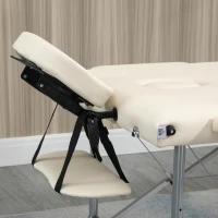 HOMCOM Massageliege klappbar, inkl. Gesichtsöffnung, Armlehnen, Handablagen, Massageliege mobil, 186 cm x 71 cm x 83 cm(m-9)