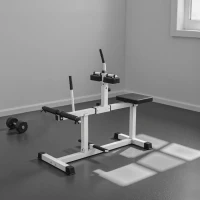 SPORTNOW Macchina per Polpacci Seduti Regolabile, per Allenamento Gambe Polpacci, Vita e Braccia, Palestra Casa Domestica, Bianco(m-8)