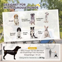PawHut 2-in-1 Hundeanhänger für Fahrrad Faltbarer Hundebuggy für kleine & mittelgroße Hunde bis 20 kg, Hellgrau(m-5)