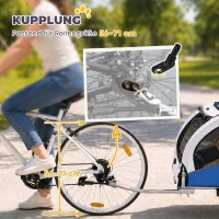 PawHut 2-in-1 Hundeanhänger für Fahrrad Faltbarer Hundebuggy für kleine & mittelgroße Hunde bis 20 kg, Hellgrau(m-7)