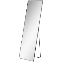 HOMCOM Großer Standspiegel, Wandspiegel, Ganzkörperspiegel, 161,5 cm, Silber(m-11)