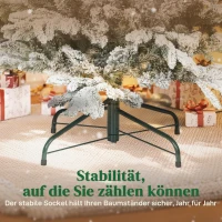 HOMCOM Künstlicher Weihnachtsbaum, 180cm Christbaum mit Schnee, 1815 Zweigen, klappbarem Metallständer(m-8)