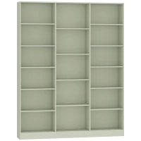 HOMCOM Bookcase with Open Storage, 6-Tier Bookshelf with Anti-Tipping Hardware, Light Green(m-1)