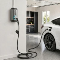 HOMCOM Typ 2 EV-laadkabel, 11 kW, 16 A, Mode 3, 3-fasen, 5 m – Verlengkabel voor elektrische auto's & plug-in hybrides(m-9)