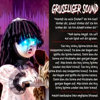 HOMCOM Animiertes Halloween-Mädchen auf Schaukelpferd mit gruseligen Reimen, leuchtenden Augen und Sound-/Touch-Aktivierung(m-7)