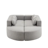 Divano modulare con funzione letto, schiuma ad alta resilienza e molle insacchettate, 292x165x68 cm, Grigio(m-8)