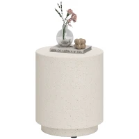 HOMCOM Bijzettafel in betonlook 37 cm x 37 cm x 43 cm anorganisch ertspoeder grijs(m-10)