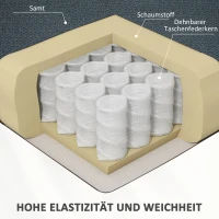 HOMCOM Opsta-stoel met zachte bekleding, elektrisch verstelbare relaxstoel met afstandsbediening en zijvakken, grijs(m-5)