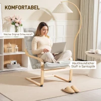 HOMCOM Sessel, Loungesessel mit geschwungenen Beinen und Armlehnen für Wohnzimmer(m-4)