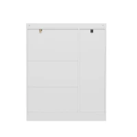 Sapateira em rattan, amplo espaço de arrumação, prateleiras ajustáveis, 90x35x110 cm, Cor natural(m-9)