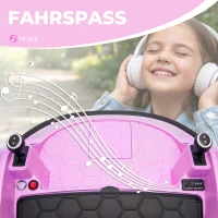 AIYAPLAY Autoscooter, 360° Rotation, 2 km/h Geschwindigkeit, Sicherheitsgurt, LED-Lichter, Musik und Hupe, Rosa(m-5)
