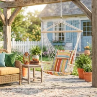 Hangstoel met kussen hangstoel hangschommel hangstoel eenvoudig te dragen(m-9)