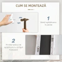 HOMCOM Lucrare de arta pe perete din panza Harta lumii Fotografii de perete pentru camera de zi Decor dormitor, 120 x 90 cm(m-5)