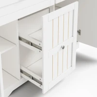Isola da cucina mobile con piano di lavoro ribaltabile, cassetti verticali a 2 livelli e ruote bloccabili a 360°, 120x70x92 cm, Bianco(m-9)