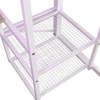 Cama alta para colchão 90×200 cm, com arrumação e espaço aberto por baixo da cama, sem colchão, 204x131,5x180 cm, Branco(m-11)